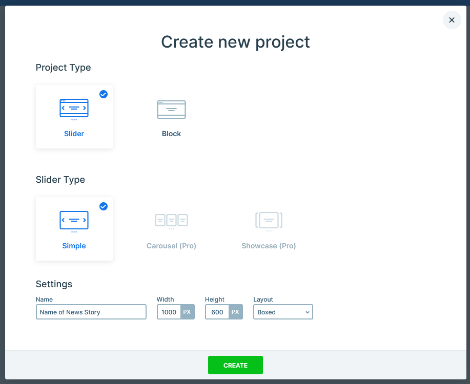 Screenshot of Smart Slider settings.