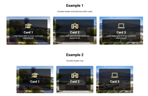 Icon CTA Card Row Examples